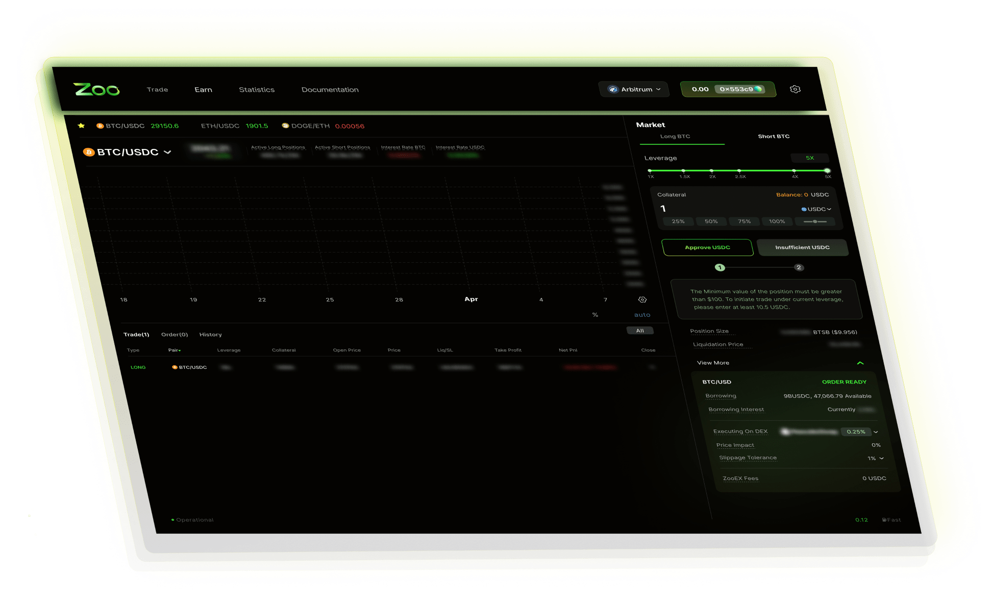 Trading dashboard